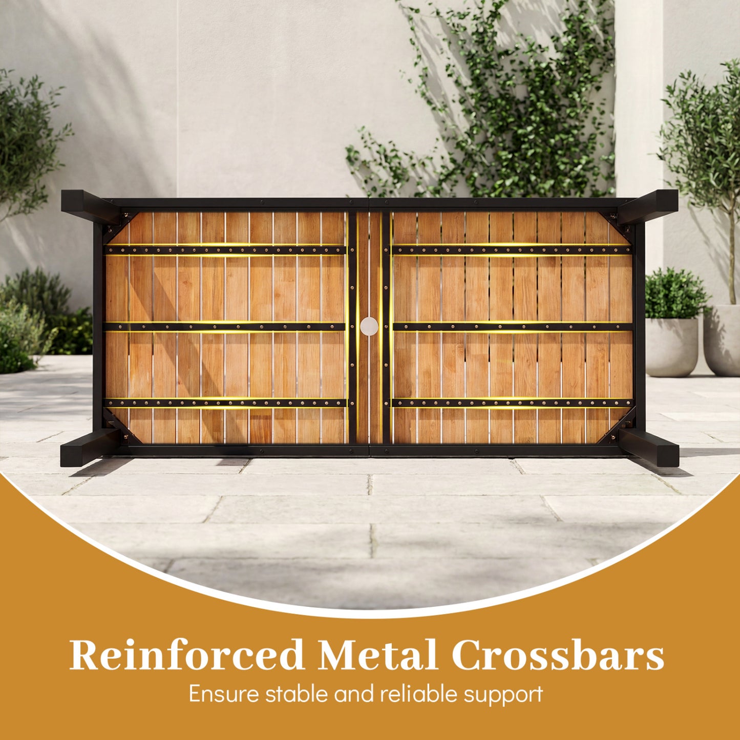 Acacia Wood Outdoor Dining Table, 1.97" Umbrella Hole, 6-Person Patio Dining Tables at Gallery Canada