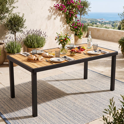 Acacia Wood Outdoor Dining Table, 1.97" Umbrella Hole, 6-Person Patio Dining Tables at Gallery Canada
