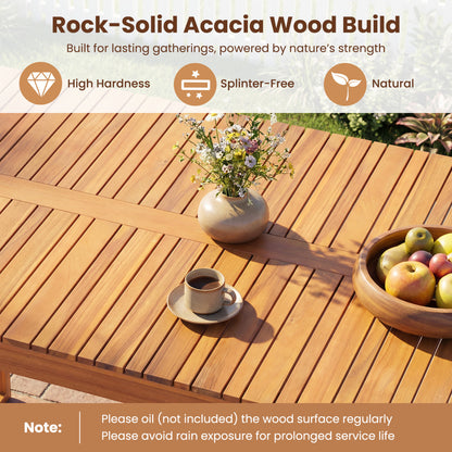 Acacia Wood Outdoor Garden Bench Set of 1/2 with Slatted Seat for Front Porch-Set of 1 Outdoor Benches at Gallery Canada