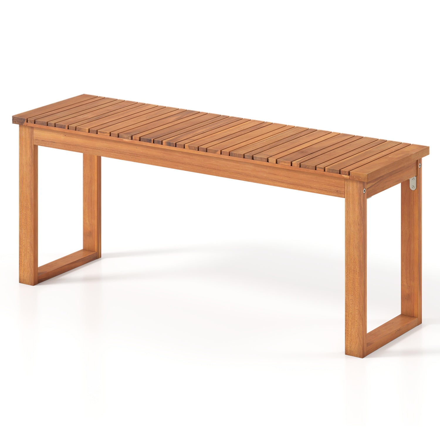Acacia Wood Outdoor Garden Bench Set of 1/2 with Slatted Seat for Front Porch-Set of 1 Outdoor Benches Options at Gallery Canada