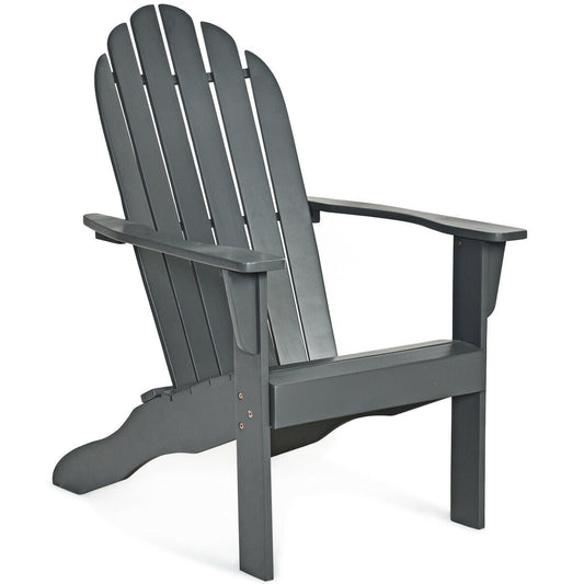 Acacia Wood Outdoor Adirondack Chair, Gray Adirondack Chairs Gray at Gallery Canada
