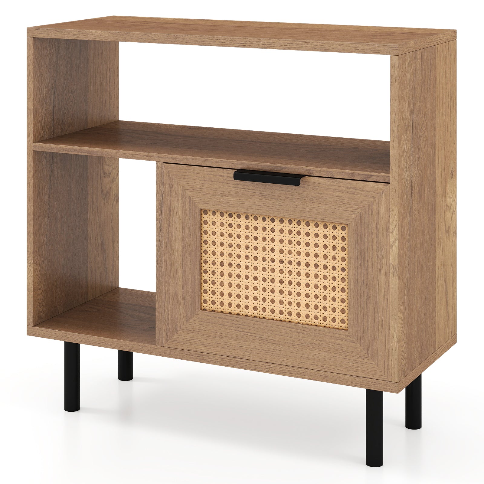 Accent Side Table With Storage Shelf, Cabinet, Natural End & Side Tables at Gallery Canada