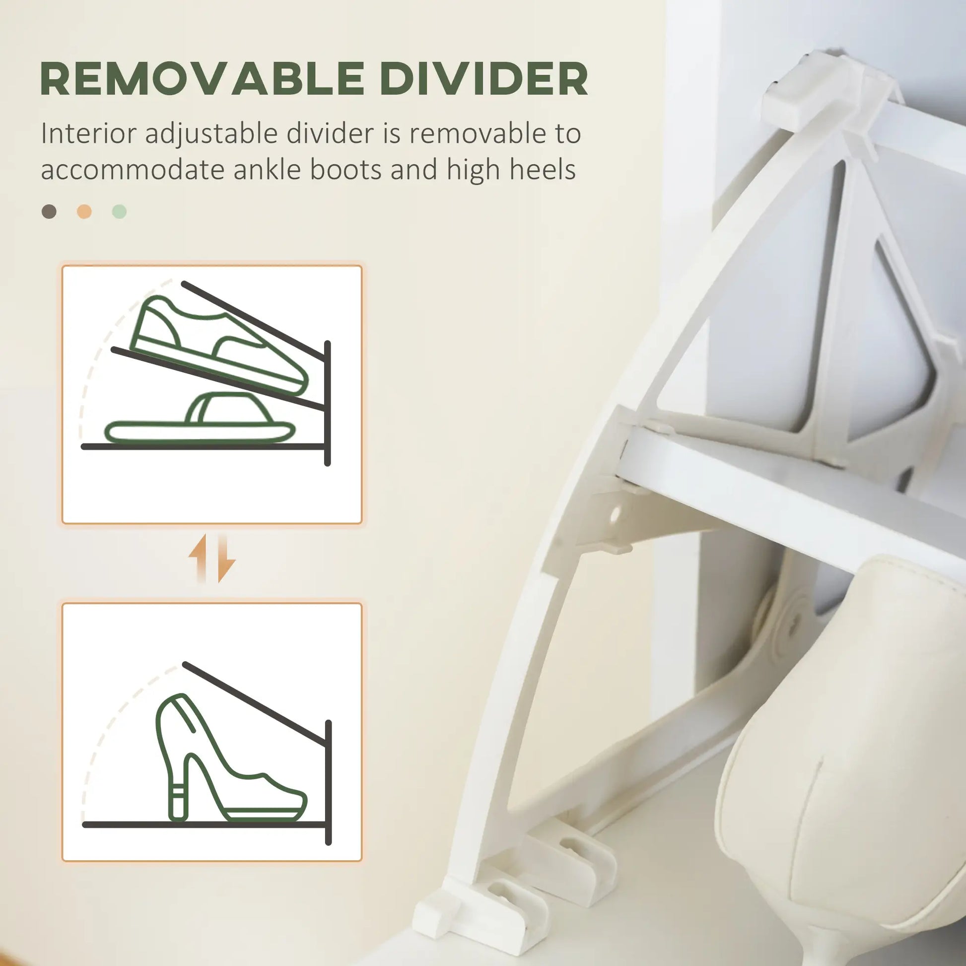 Slim Shoe Storage, 3 Flip Drawers, Adjustable Shelves, 15 Pair, High Gloss, White Shoe Storage Cabinets & Racks at Gallery Canada