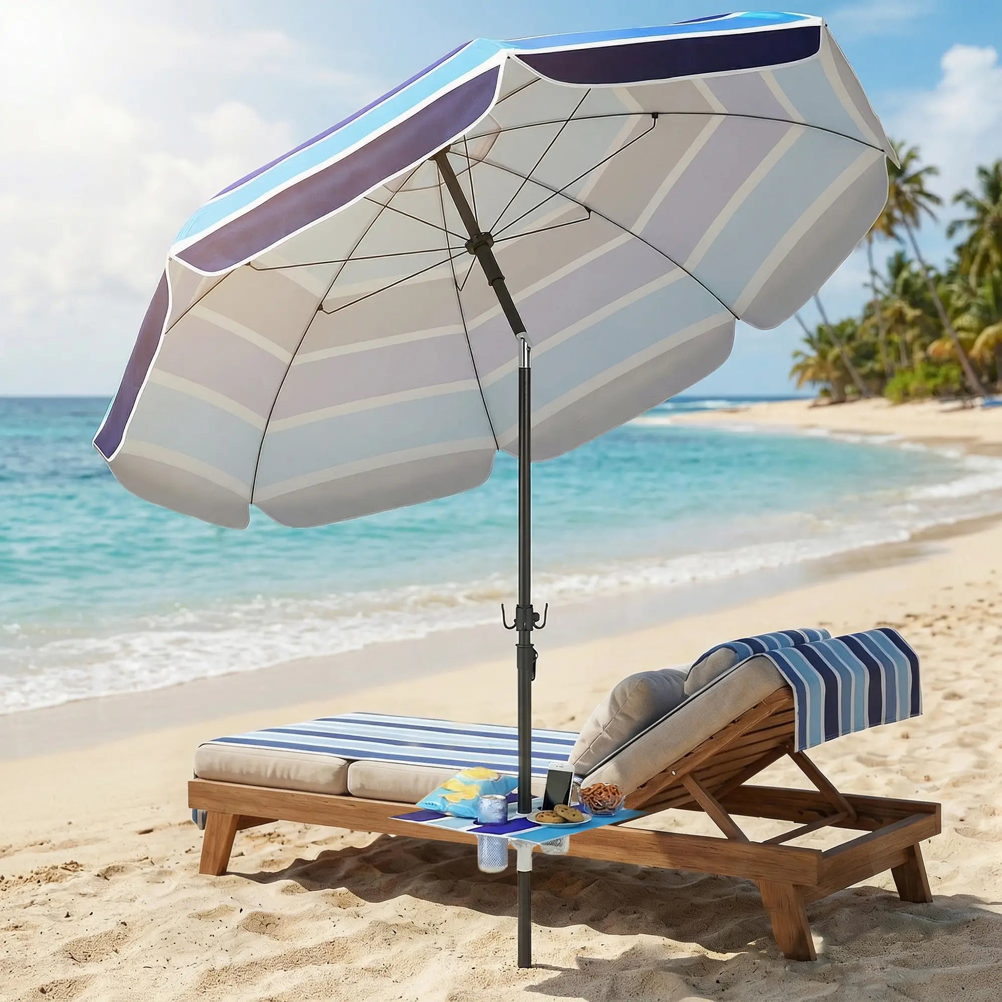 Adjustable Tilt Beach Umbrella, 78