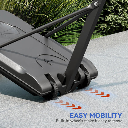 Outdoor Basketball Hoop, Shatterproof Backboard, 57.5"-92.9", Black Basketball at Gallery Canada