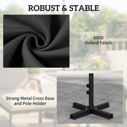 Portable Outdoor Umbrella Stand, 1.4"/1.5"/1.9" Pole Base, Black Umbrella Bases at Gallery Canada
