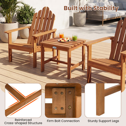 Adirondack Chair Set of 2 with Side Table for Deck Garden and Porch Patio Conversation Sets at Gallery Canada