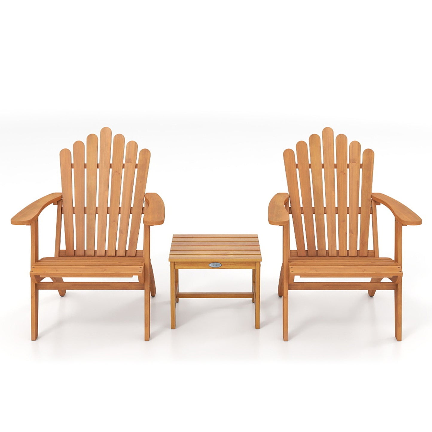 Adirondack Chair Set of 2 with Side Table for Deck Garden and Porch Patio Conversation Sets at Gallery Canada
