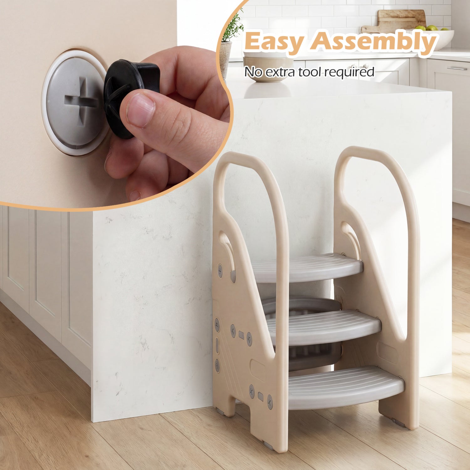 Adjustable 3-Step Helper Stool, Gray Kids Chairs & Seating at Gallery Canada