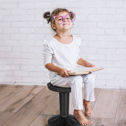 Adjustable Active Learning Stool Sitting Home Office Wobble Chair with Cushion Seat , Black Kneeling Chiars at Gallery Canada