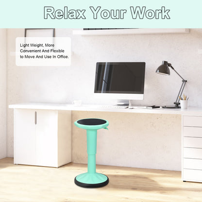 Adjustable Active Learning Stool Sitting Home Office Wobble Chair with Cushion Seat , Green Kneeling Chiars at Gallery Canada