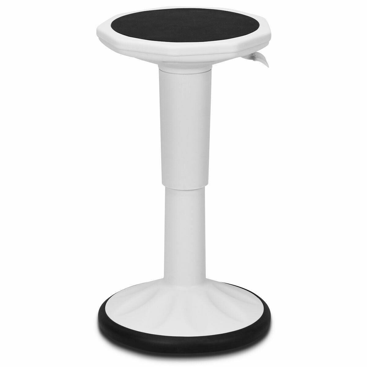 Adjustable Wobble Chair, With Cushion Seat, White