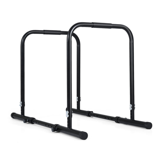 Adjustable Dip Bar Station, 660 LBS Capacity, Black Yoga Accessories Black at Gallery Canada