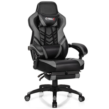 Adjustable Gaming Chair With Footrest, Gray Gaming Chairs Gray at Gallery Canada