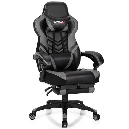 Adjustable Gaming Chair With Footrest, Gray