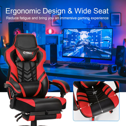 Adjustable Gaming Chair With Footrest, Red Gaming Chairs at Gallery Canada