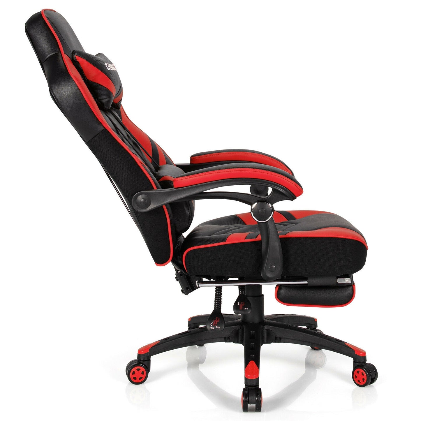 Adjustable Gaming Chair With Footrest, Red Gaming Chairs at Gallery Canada