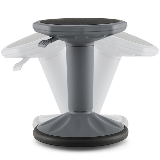 Adjustable Height Wobble Chair, Active Learning Stool For Office Desk, Gray Kneeling Chiars Gray at Gallery Canada