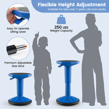 Adjustable-Height Wobble Chair Active Learning Stool for Office Stand Up Desk, Navy Kneeling Chiars at Gallery Canada