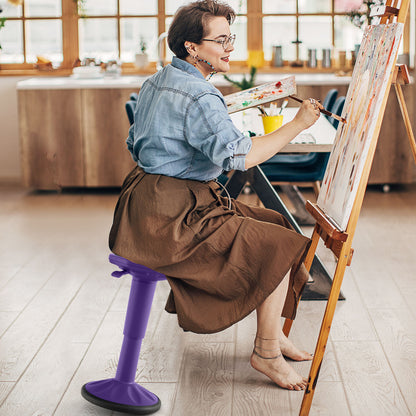Adjustable-Height Wobble Chair Active Learning Stool for Office Stand Up Desk, Purple Kneeling Chairs at Gallery Canada