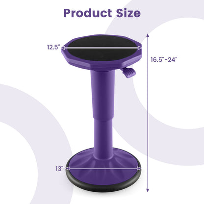 Adjustable-Height Wobble Chair Active Learning Stool for Office Stand Up Desk, Purple Kneeling Chairs at Gallery Canada