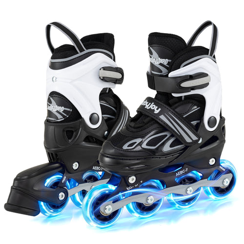 Adjustable Kids' Incline Skates for Boys Girls Ages 5-14, Black
