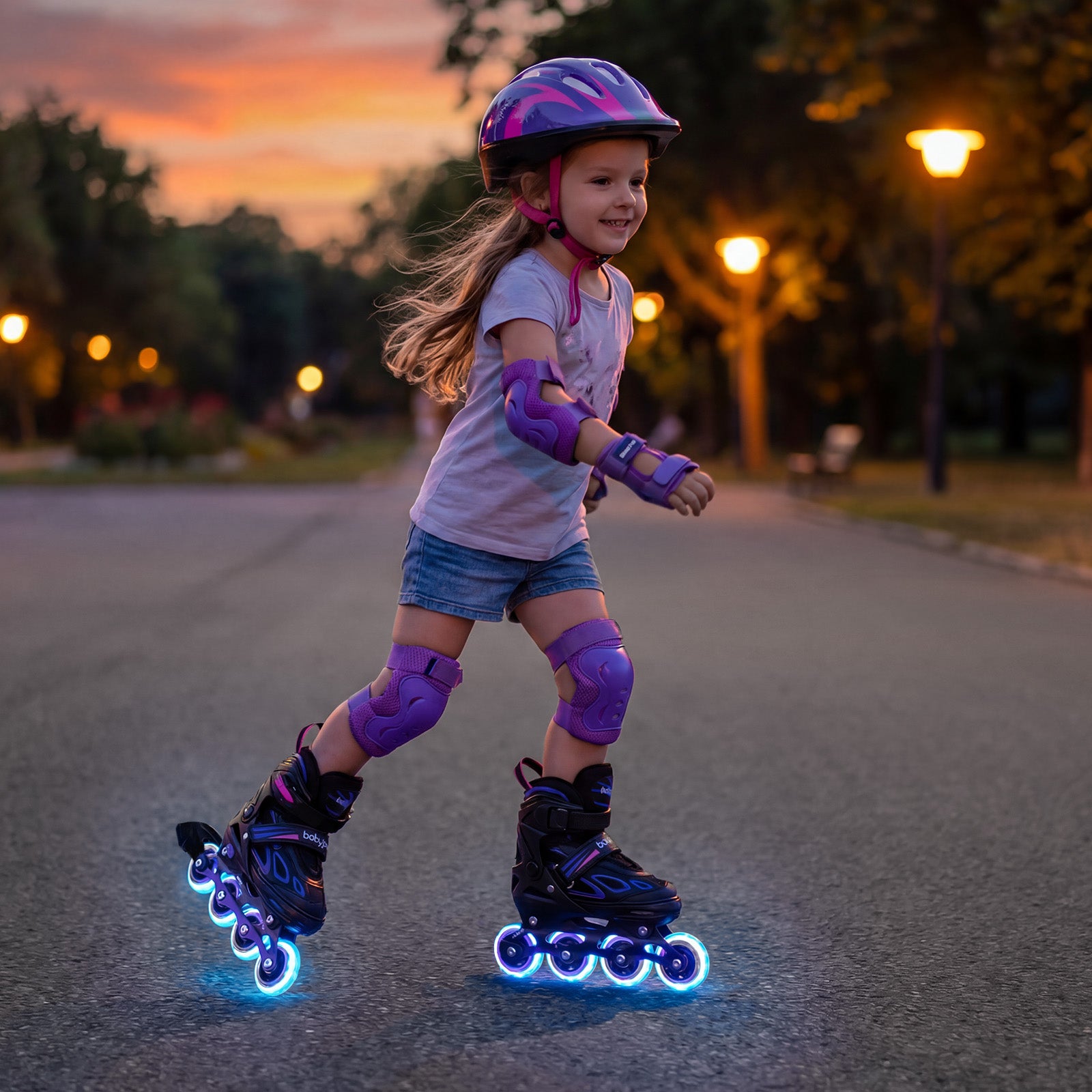 Adjustable Kids' Incline Skates for Boys Girls Ages 5-14, Purple Toy Sports at Gallery Canada