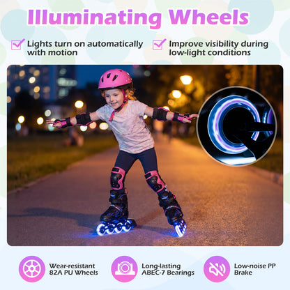 Adjustable Kids' Incline Skates for Boys Girls Ages 5-14, Purple Toy Sports at Gallery Canada