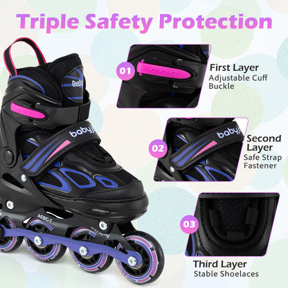 Adjustable Kids' Incline Skates for Boys Girls Ages 5-14, Purple Toy Sports at Gallery Canada