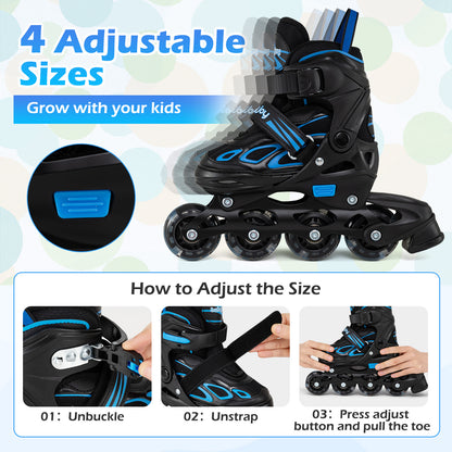 Adjustable Kids' Incline Skates for Boys Girls Ages 5-14, Blue Toy Sports at Gallery Canada