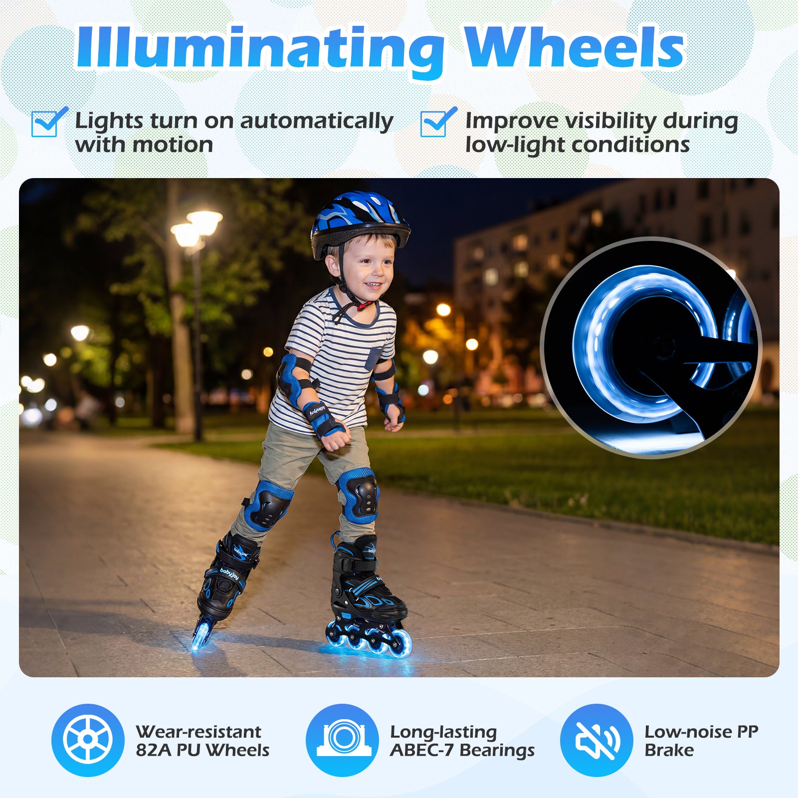 Adjustable Kids' Incline Skates for Boys Girls Ages 5-14, Blue Toy Sports at Gallery Canada