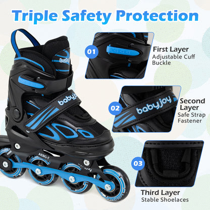Adjustable Kids' Incline Skates for Boys Girls Ages 5-14, Blue Toy Sports at Gallery Canada
