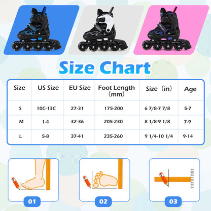 Adjustable Kids' Incline Skates for Boys Girls Ages 5-14, Blue Toy Sports at Gallery Canada