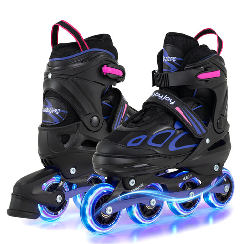 Adjustable Kids' Incline Skates 4 Sizes Adjustable Blade Roller, Purple