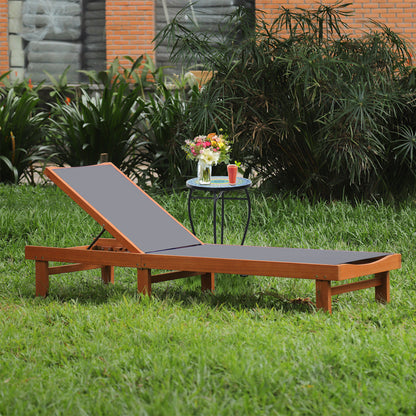 Adjustable Outdoor Wood Chaise Lounge Chair Outdoor Chaise Lounges at Gallery Canada