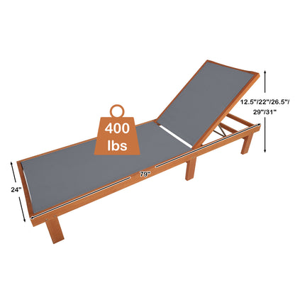 Adjustable Outdoor Wood Chaise Lounge Chair Outdoor Chaise Lounges at Gallery Canada