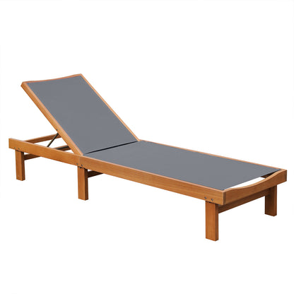 Adjustable Outdoor Wood Chaise Lounge Chair Outdoor Chaise Lounges at Gallery Canada