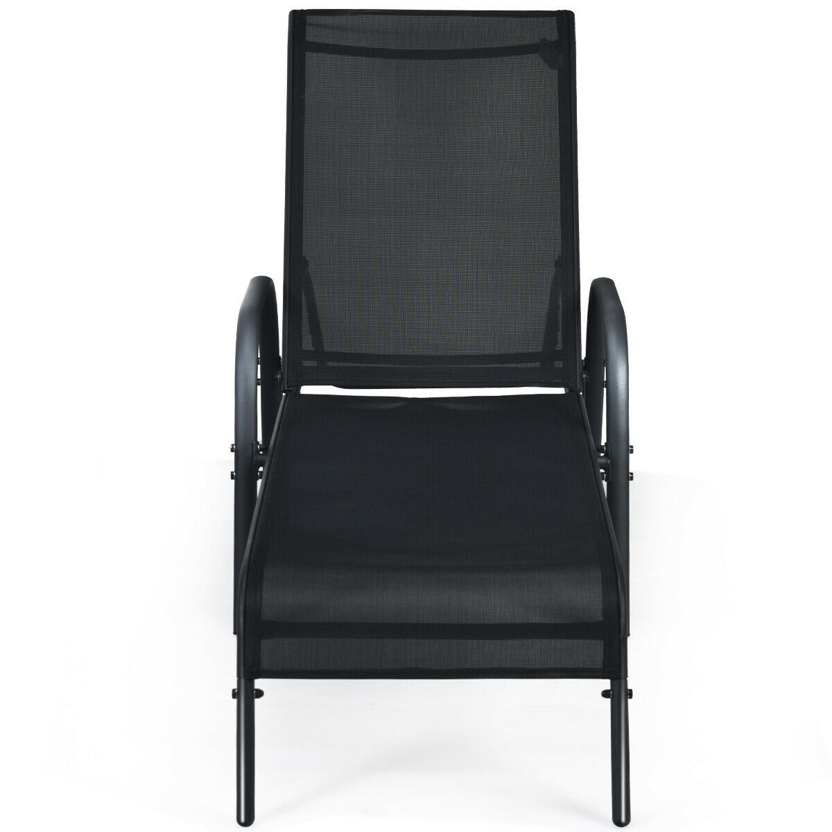 Adjustable Patio Chaise Lounge Chair, Black Outdoor Chaise Lounges at Gallery Canada