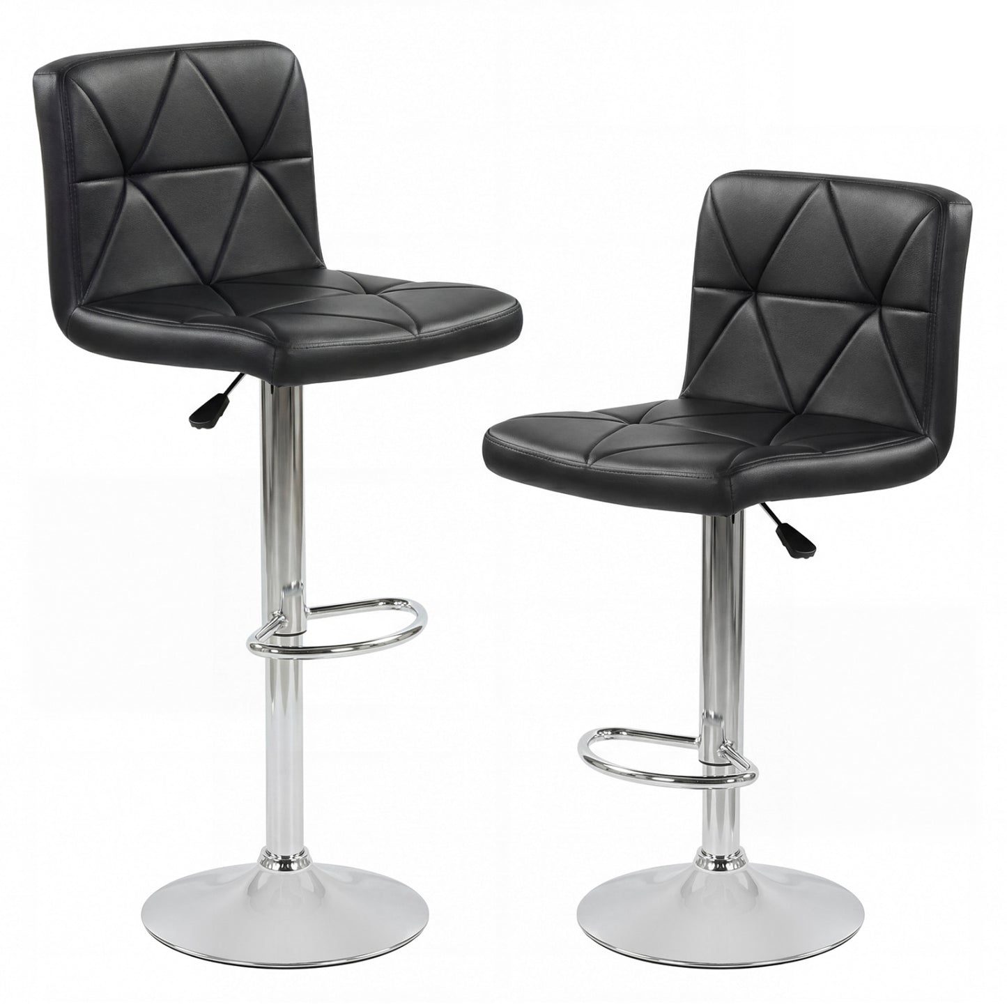 Adjustable Swivel Barstools Set of 2, Black Bar Stools Black at Gallery Canada