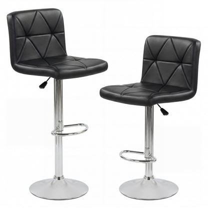 Adjustable Swivel Barstools Set of 2, Black Bar Stools Black at Gallery Canada