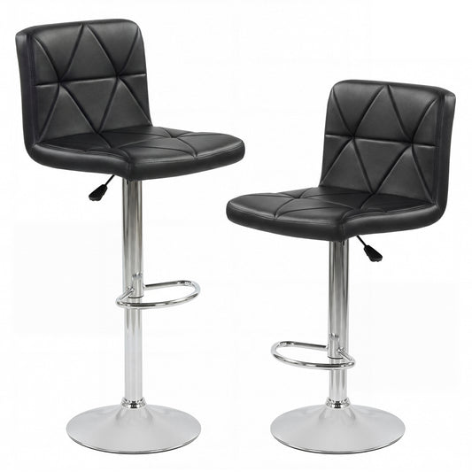 Adjustable Swivel Barstools Set of 2, Black Bar Stools Black at Gallery Canada