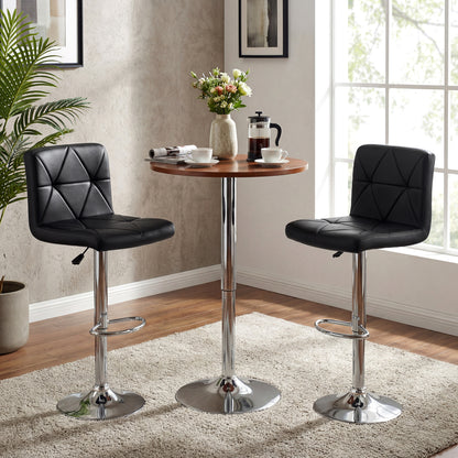 Adjustable Swivel Barstools Set of 2, Black Bar Stools at Gallery Canada