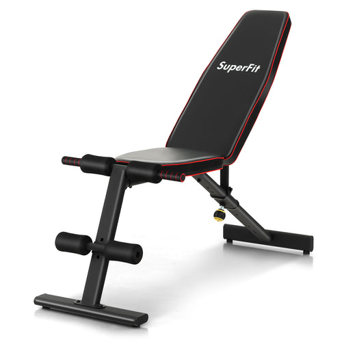 Adjustable Weight Bench, Strength Training Bench, Full Body Workout, Black
