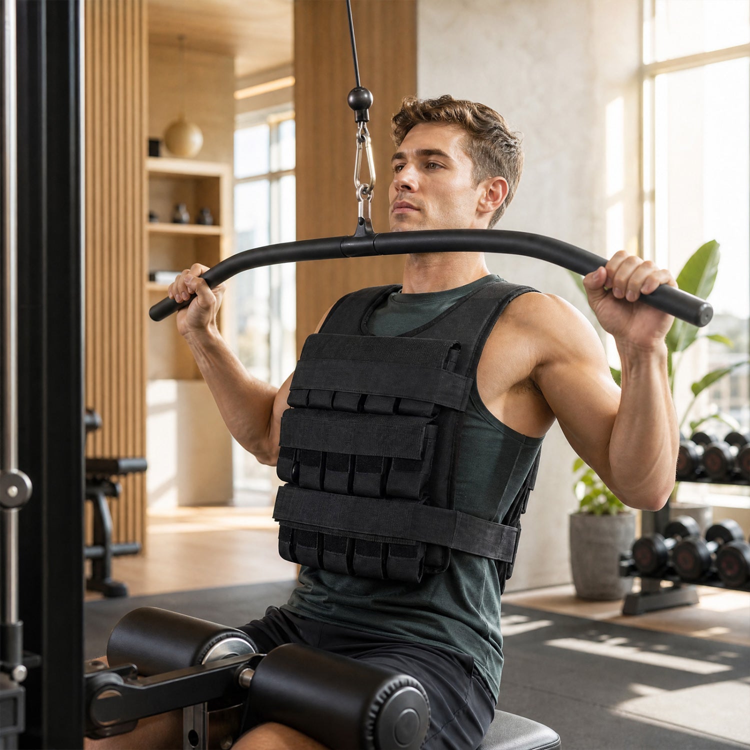 Adjustable Weighted Vest, Removable Iron Weights, Black Weights Accessories at Gallery Canada