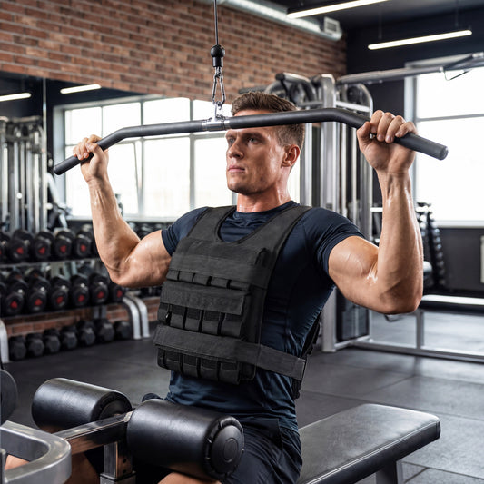 Weighted Vest, Removable Iron Weights, 66 lbs, M