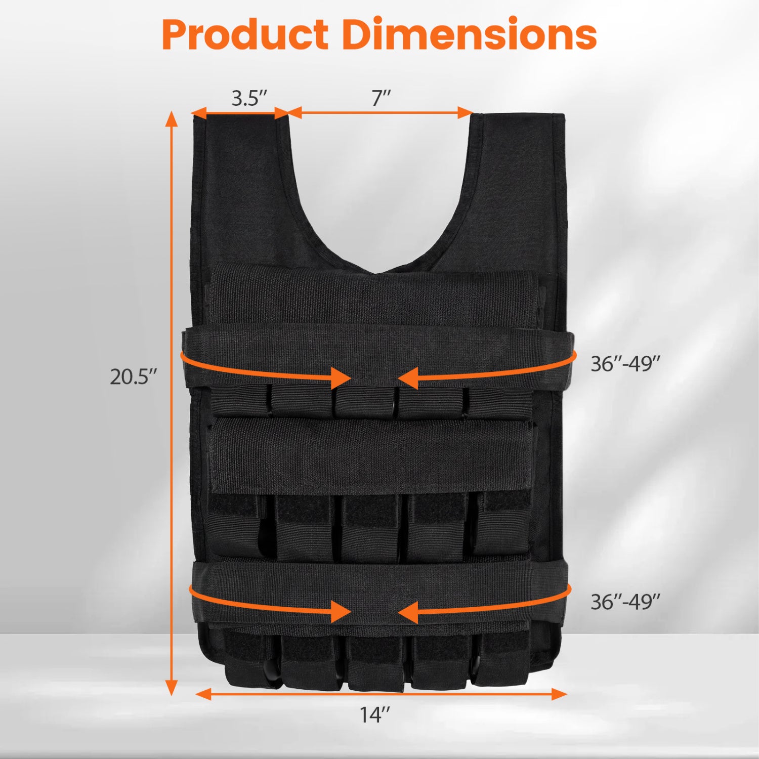 Weighted Vest, Removable Iron Weights, 66 lbs, M Weights Accessories at Gallery Canada