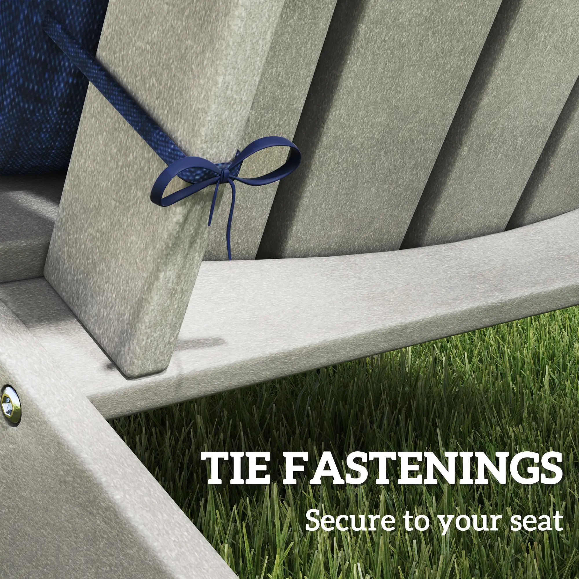 Set of 2 Patio Chair Cushions, High Back, High-Density Foam, Navy Blue Patio Chair Cushions at Gallery Canada