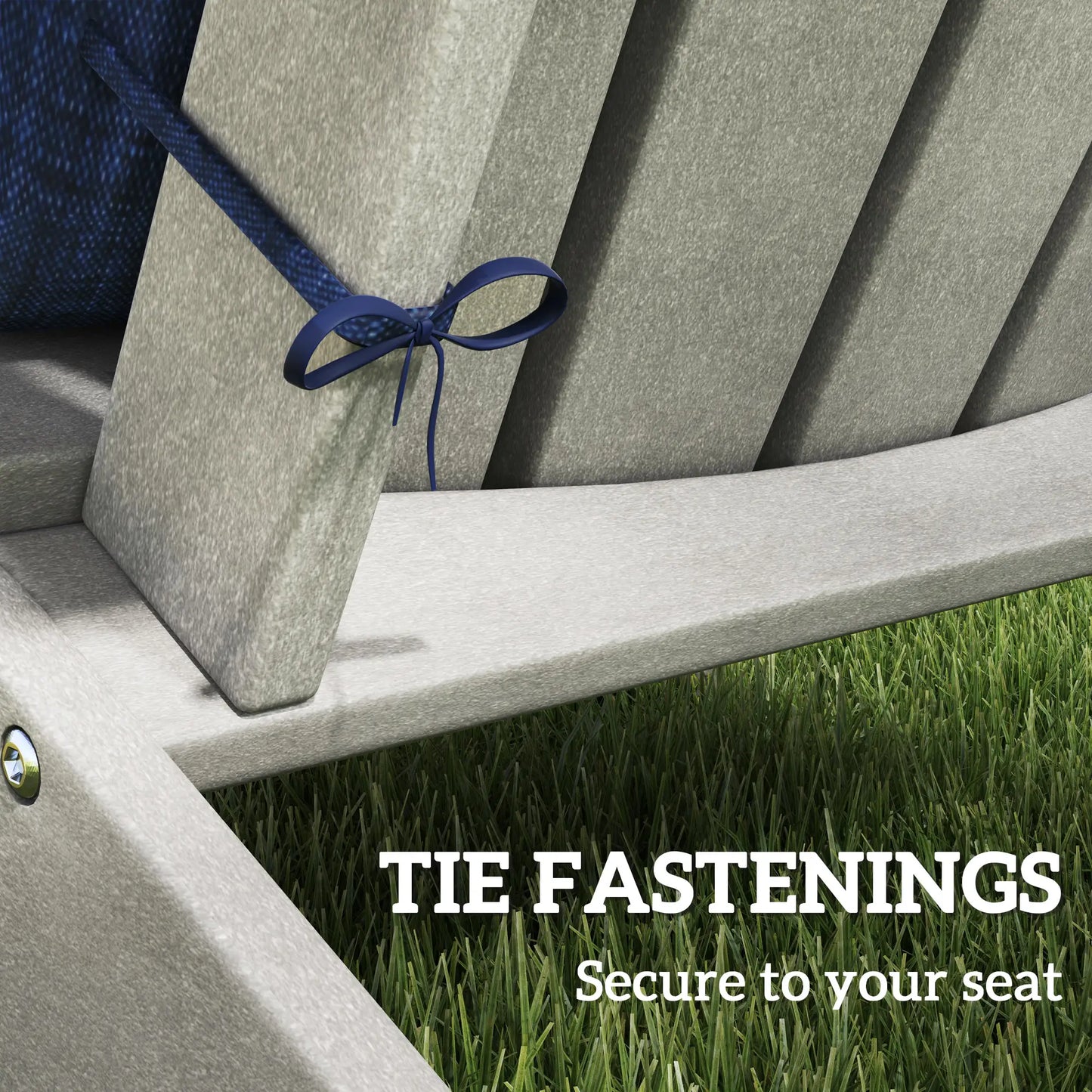 Set of 2 Patio Chair Cushions, High Back, High-Density Foam, Navy Blue Patio Chair Cushions at Gallery Canada