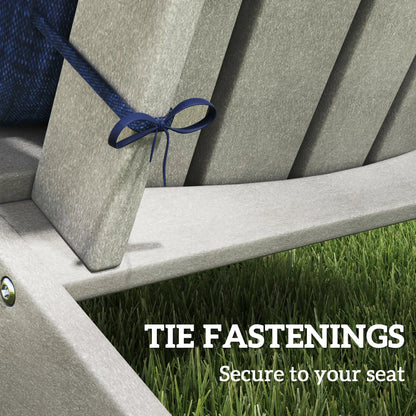 Set of 2 Patio Chair Cushions, High Back, High-Density Foam, Navy Blue Patio Chair Cushions at Gallery Canada