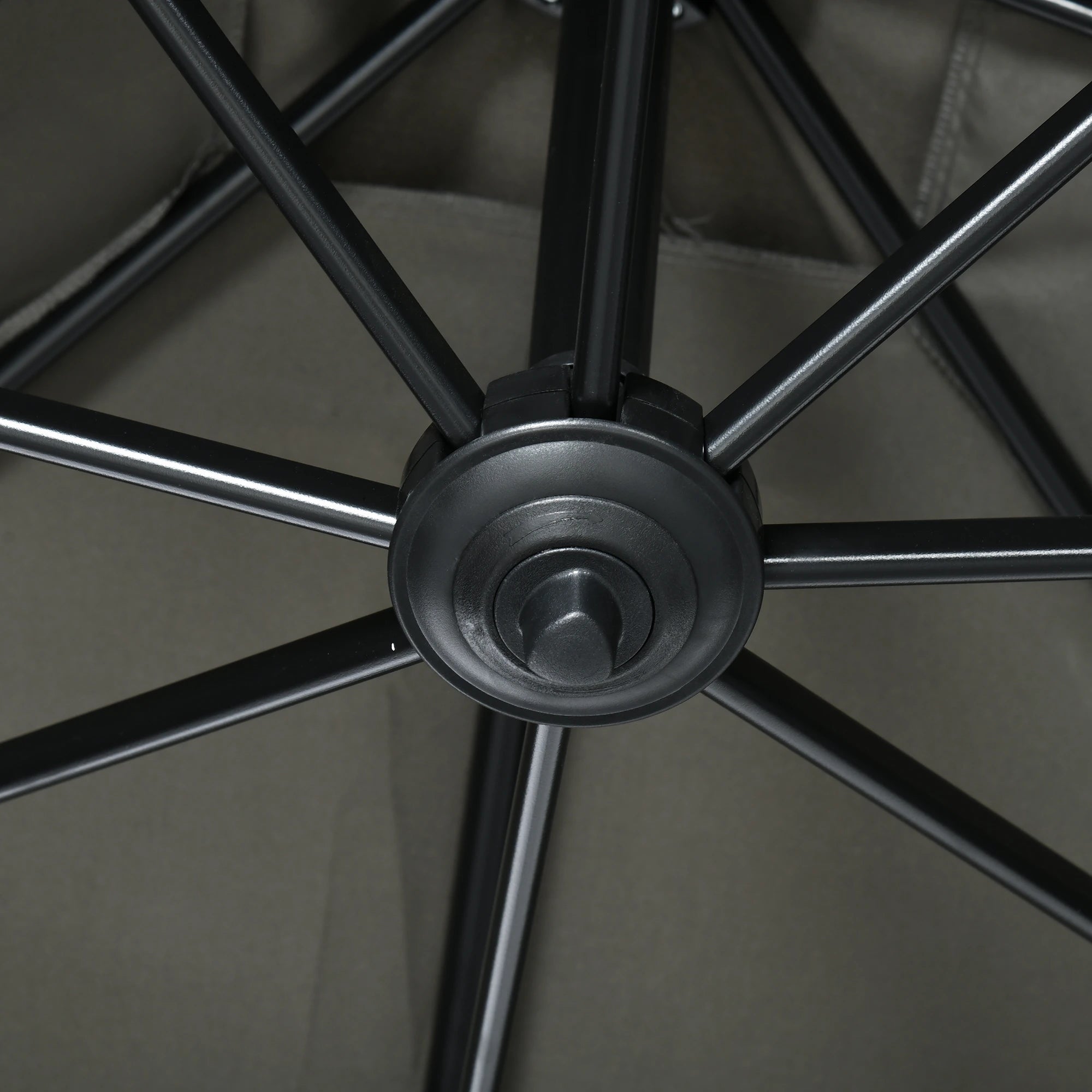 8' x 8' Square Patio Umbrella, 360° Rotation, Aluminum Cantilever, Grey Cantilever Umbrellas at Gallery Canada